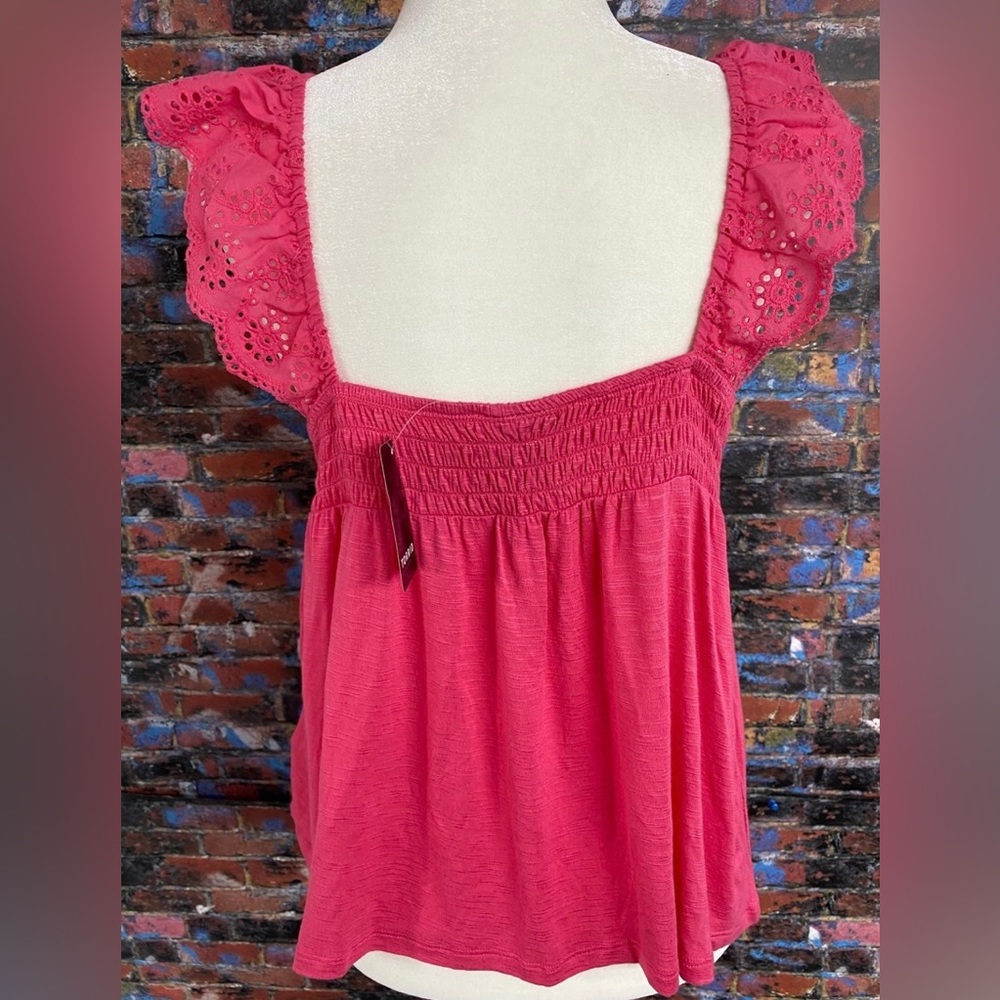 Torrid Pink Ruffle Sleeve Tank Top - Picture 6 of 9